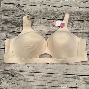NWT Cacique Comfort Bliss Wireless Bra in Cream Size 50D